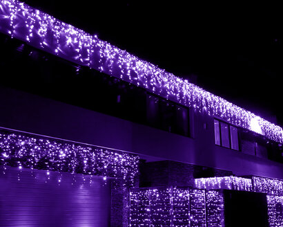 Светодиодная гирлянда бахрома Фиолетовый 25 x 0,6м IP65