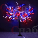 Световая фигура - дерево "Сакура" триколор 3м