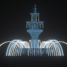 Светодиодный фонтан "Императорский" Сине-белый