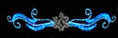 Светодиодная перетяжка Небесный узор со снежинкой Бело-синяя
