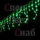 Светодиодная гирлянда бахрома Зелёная 3 х 0,9 м Каучук