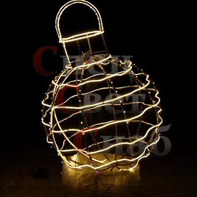 Световая фигура шар "Волнистый" на подставке 2.4м