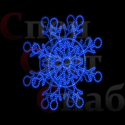 Новогодняя композиция Снежинка 2ух слойная 1м синяя