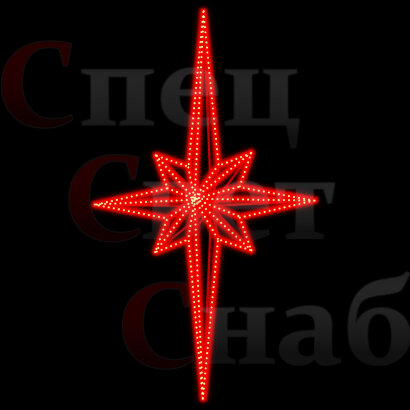 Вифлеемская звезда на елку Красная
