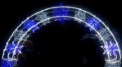 Новогодняя световая арка Снежинки Мерцающая